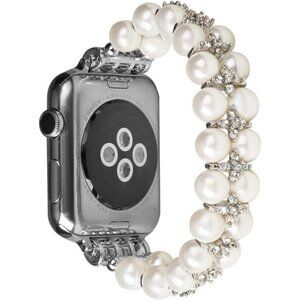 NEW White Diamond Pearl Apple Watch Band